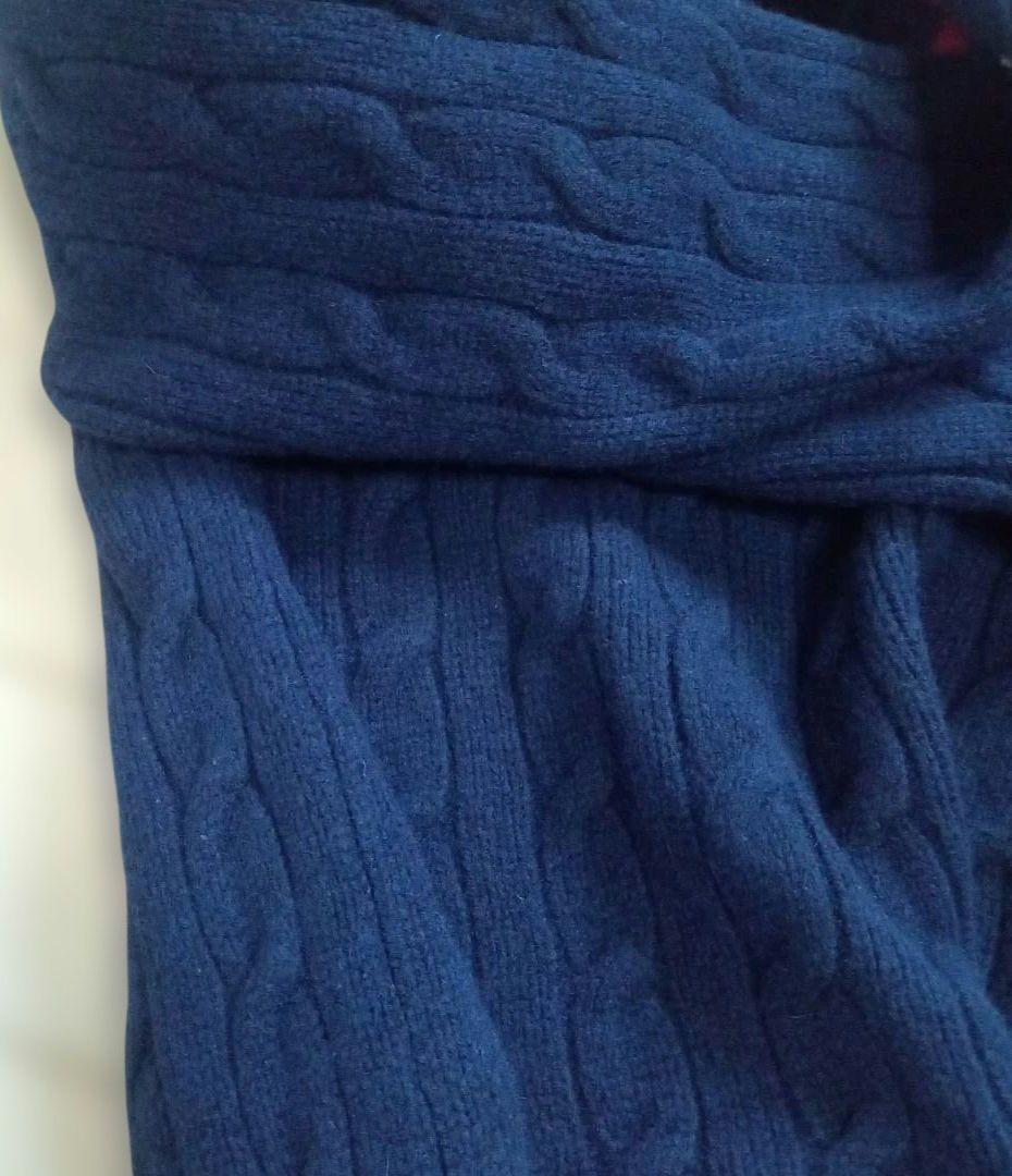 フレッドペリー ウール ケーブル チルデンニット M ネイビー - メルカリ