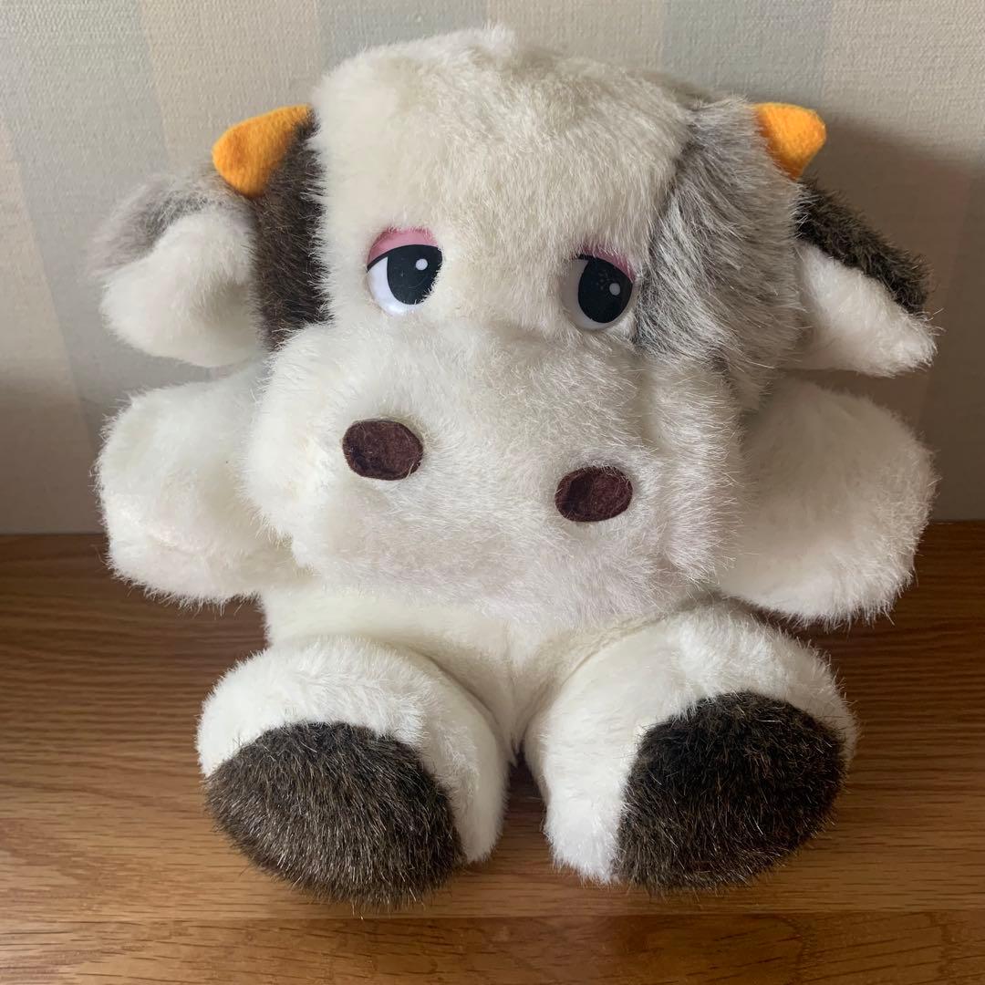 未使用 ファンシー 昭和レトロ 眠そうな ウシ 牛 ぬいぐるみ - メルカリ