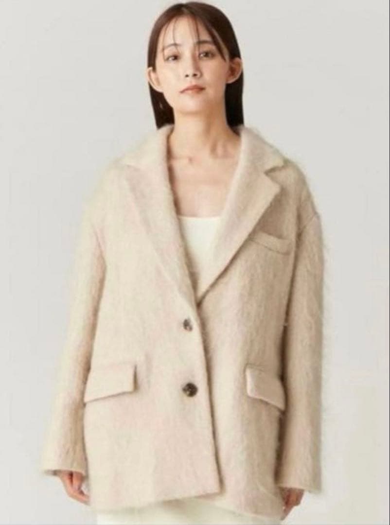 sale✨FRAY.id ジャケットコート シャギーオーバーコート ジャコット オーバーサイズウールシャギージャコット(ジャケット)｜アウター｜FRAY