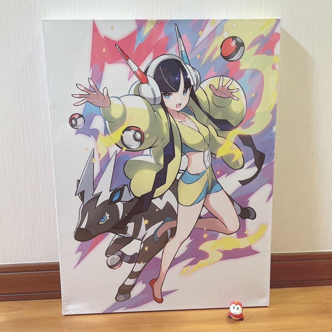 カミツレ 海外ポケモンセンター限定 キャンバス ウォールアート