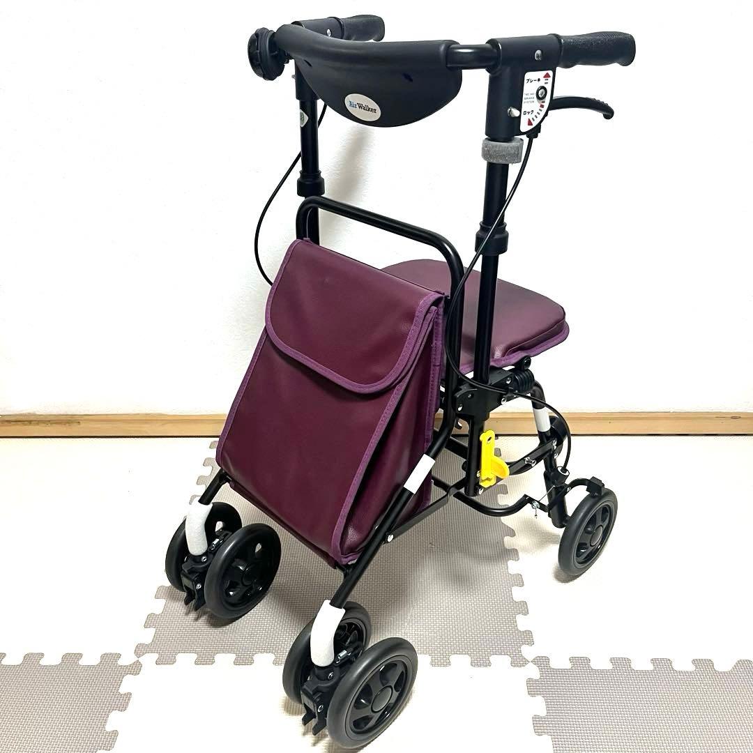 美品 島製作所 Air Walker シルバーカー 歩行器 エアウォーカー - メルカリ