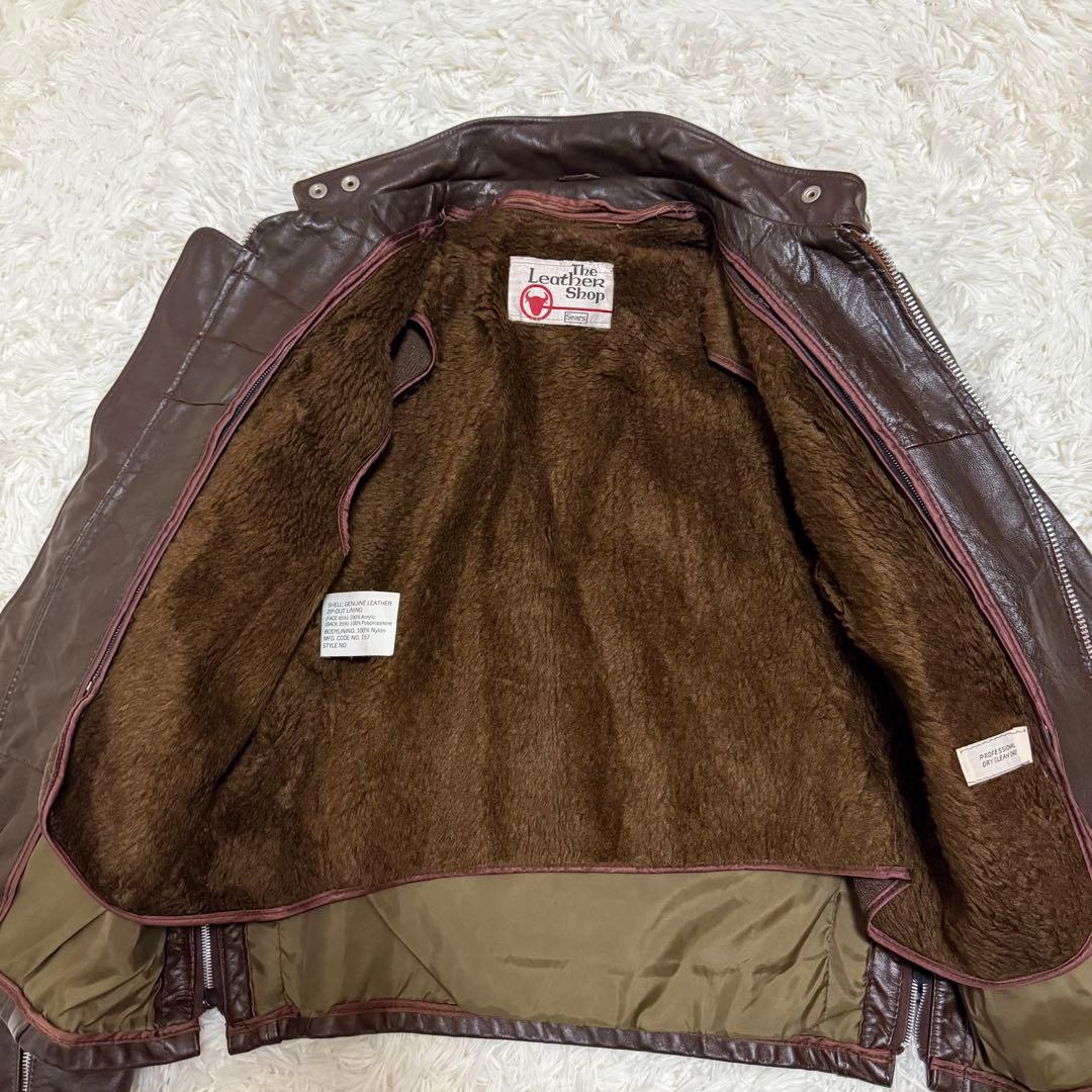 80年代 シアーズ シングルライダースジャケット 42 - メルカリ