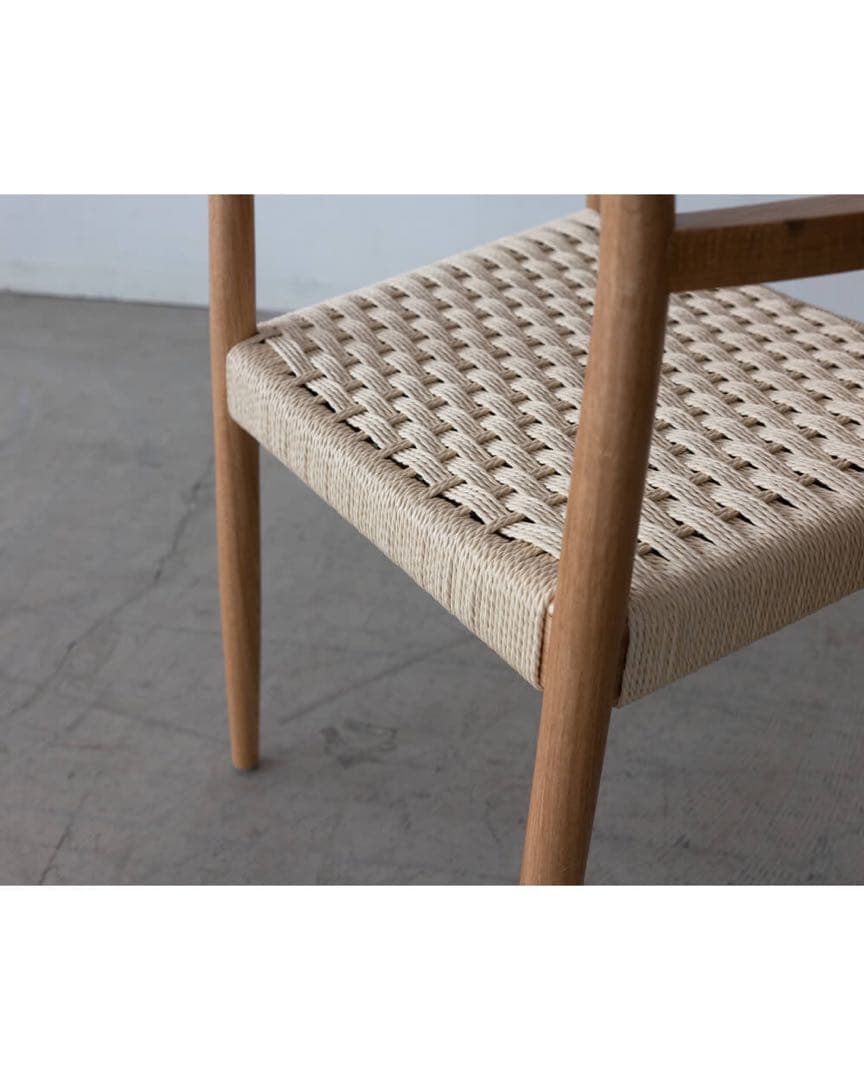 ミント様専用 ペーパーコード 肘付きチェア オーク材 - メルカリ