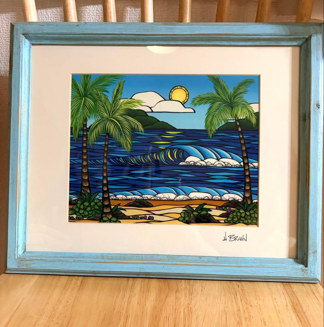 ヘザーブラウン　SUMMER SUN 額付き Heather Brown Art Japan ヘザーブラウン Fun in the Sun Print MATTED