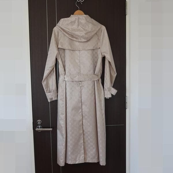 美品□ミラ・ショーン□ ロゴジャガード ステンカラーレインコート