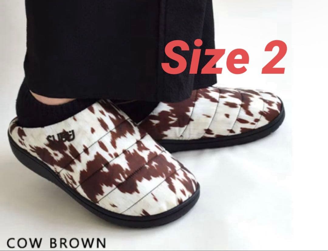 SUBU スブ COW BROWN カウ ブラウン 牛柄 サイズ2 新品未使用 - メルカリ