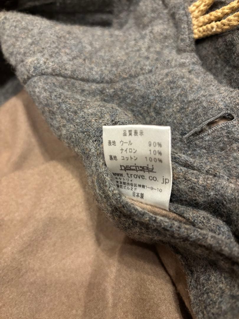 冬物】TROVE トローヴ グレー ウール コート ダッフルコート 40 - メルカリ