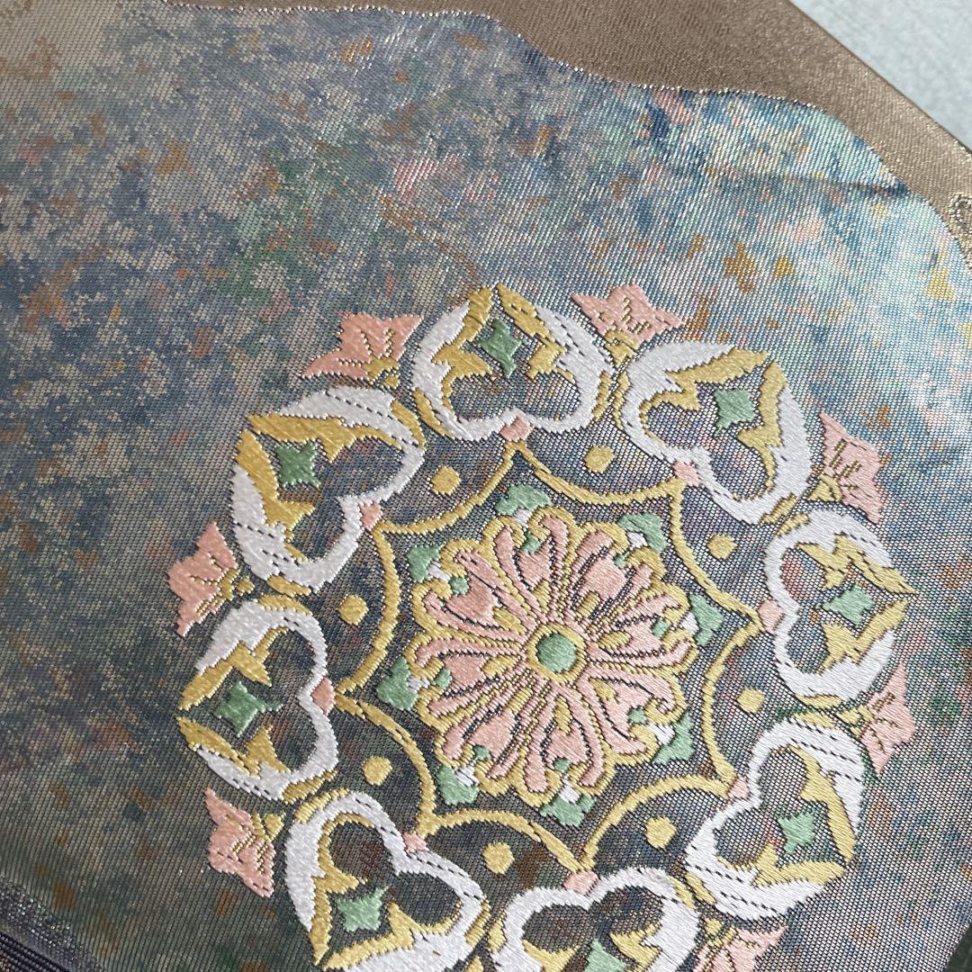 訪問着 フルセット 松 飛び立つ鶴 汕頭刺繍 綸子 金彩 入学式 P1