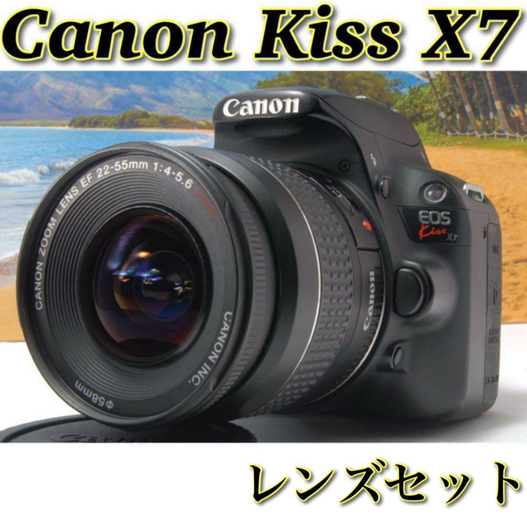 美品❤️Canon Kiss X7 レンズセット スマホ転送OK 人気商品 軽量 キャノン Canon EOS Kiss X7 スマホ転送 超小型・軽量 美品 Canon
