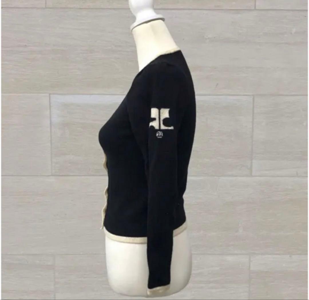 クレージュ カーディガン 正規品・送料無料】Courrèges / KNITTED ZIPPED CARDIGAN(DARK SAND