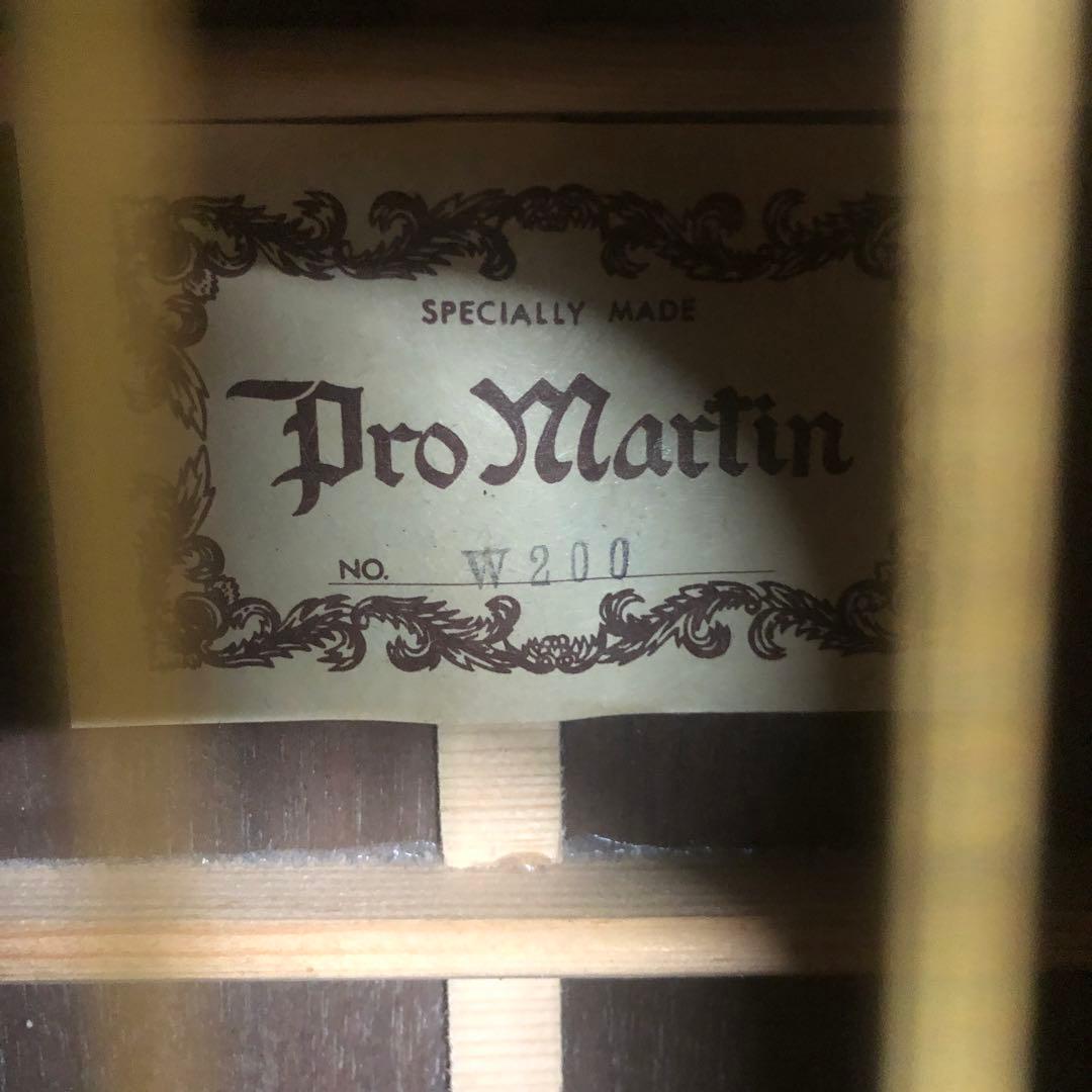 廃盤希少マーティン 縦ロゴ W-200 Pro Martin ハードケース付き