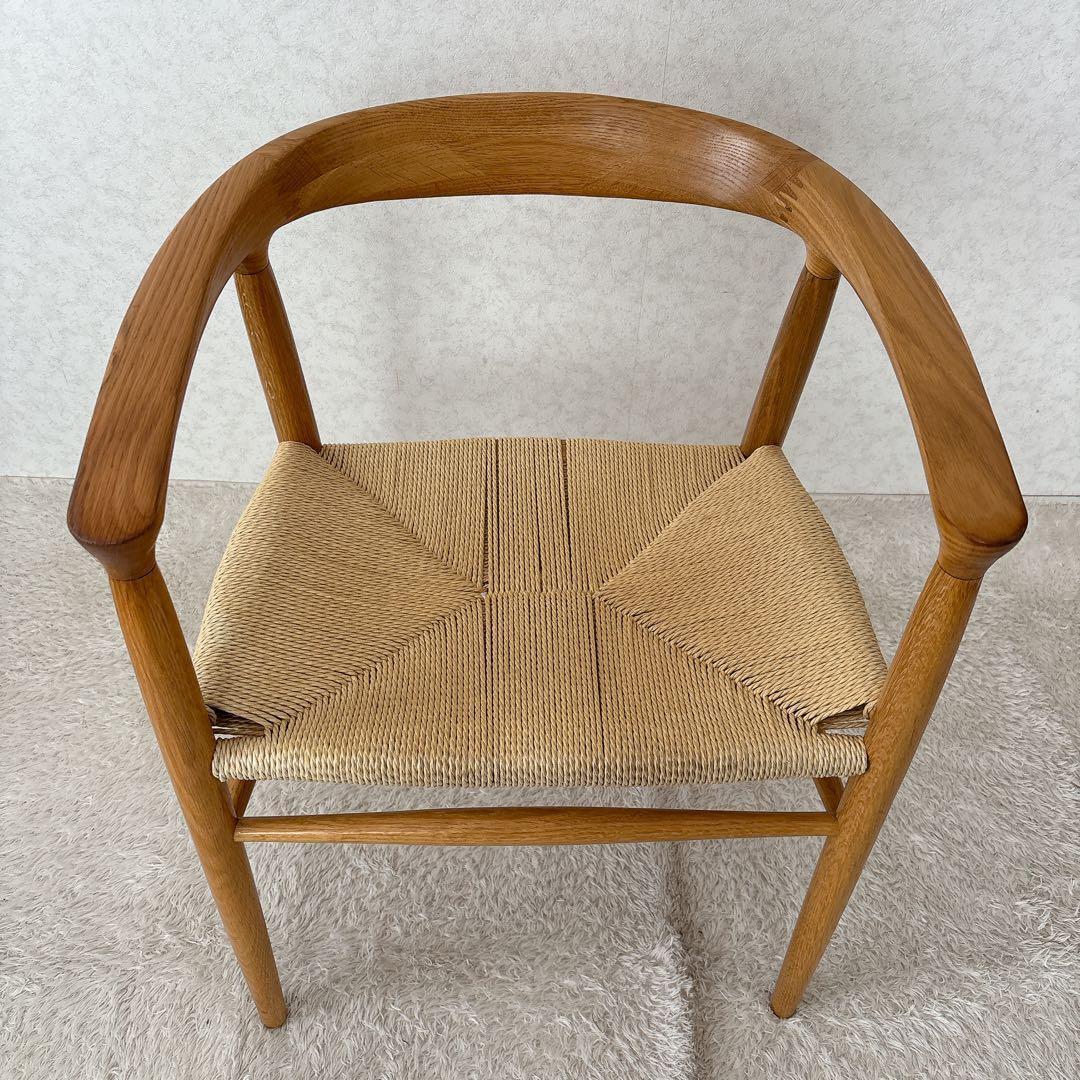 激人気】無印良品 オーク材 ペーパーコード アームチェア MUJI - メルカリ