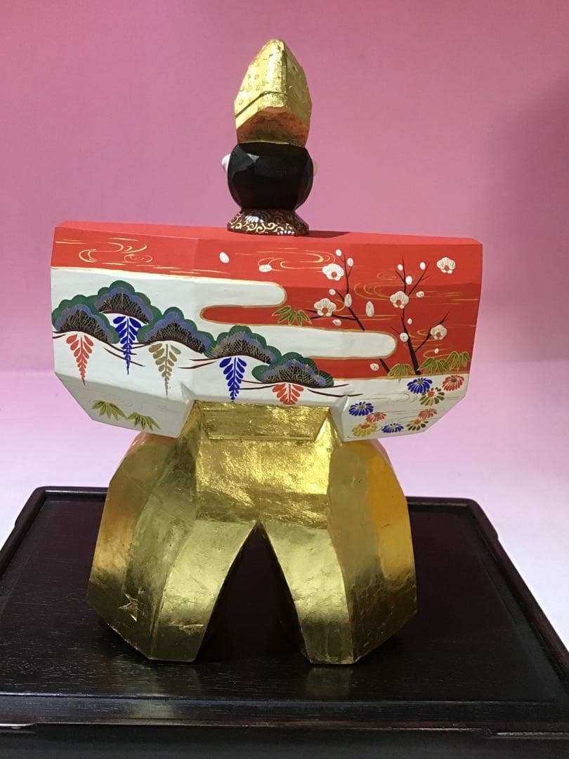 12398 奈良 一刀彫 雛人形 立雛 南部 山脇利精 金彩 木彫 美品 - メルカリ