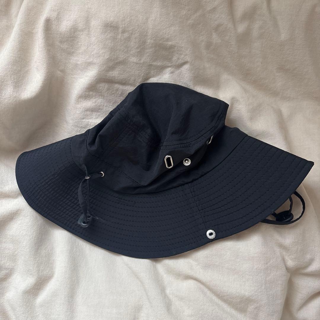 ブラック バケットハット 調整可能 アウトドア - メルカリ