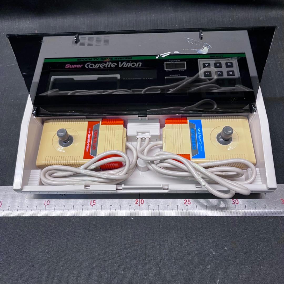▽Gc左1038 エポック社 スーパーカセットビジョン 本体 カセット