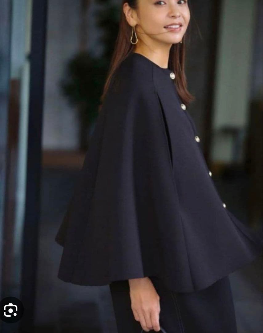 ユナイテッドアローズ　ケープ　ニット　タキマキ着用 カシミヤ リバー ケープ