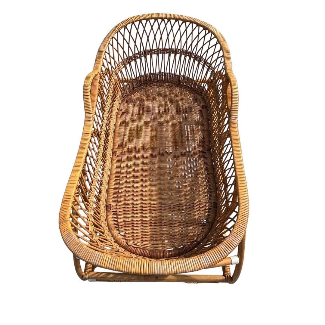 揺りかご揺り籠ラタン籐レトロクーハンクーファンバスケット籠