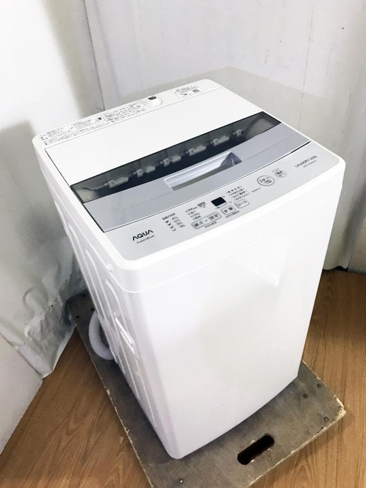 30日迄！送料無料☆2020☆AQUA 5kg 洗濯機【AQW-S50HBK】