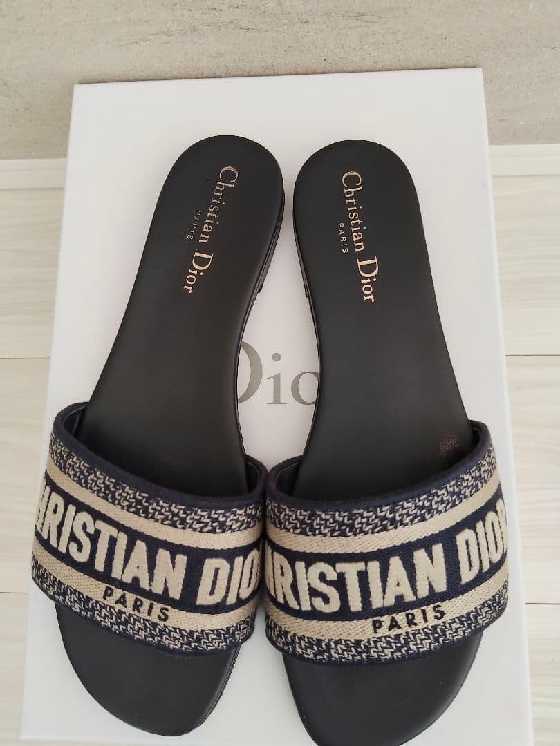 ディオール DIOR DWAY サンダル ミュール エンブロイダリー - メルカリ