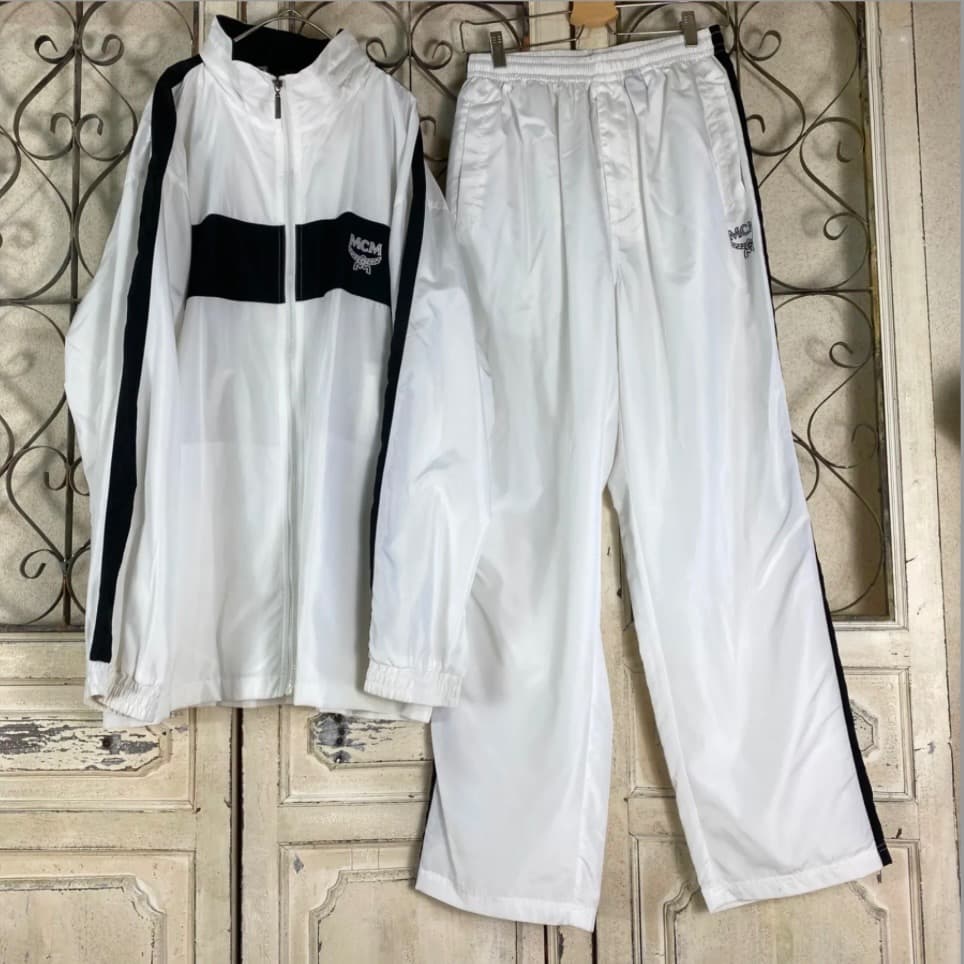 MCM LLサイズ y2k ヤンキー系 スポーツミックス 白ナイロン