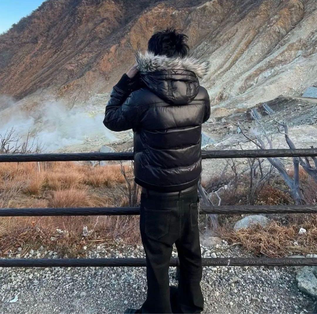 00s old uniqlo ファー ダウンジャケット y2k グランジ 平成