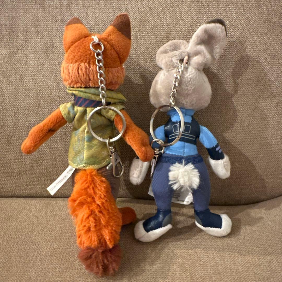 香港ディズニー ニック ジュディ ぬいぐるみキーホルダー ズートピア