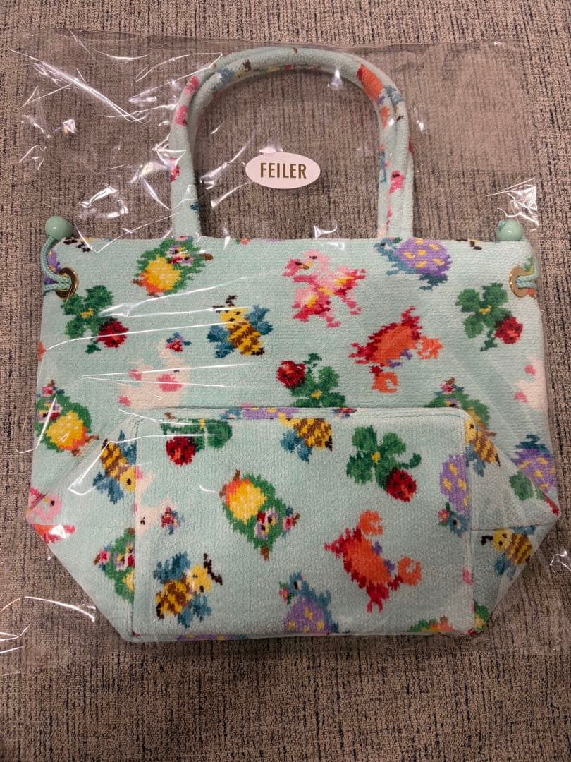 フェイラー×神崎恵 ファンキーフォーチュン 巾着バッグ ペールグリーン