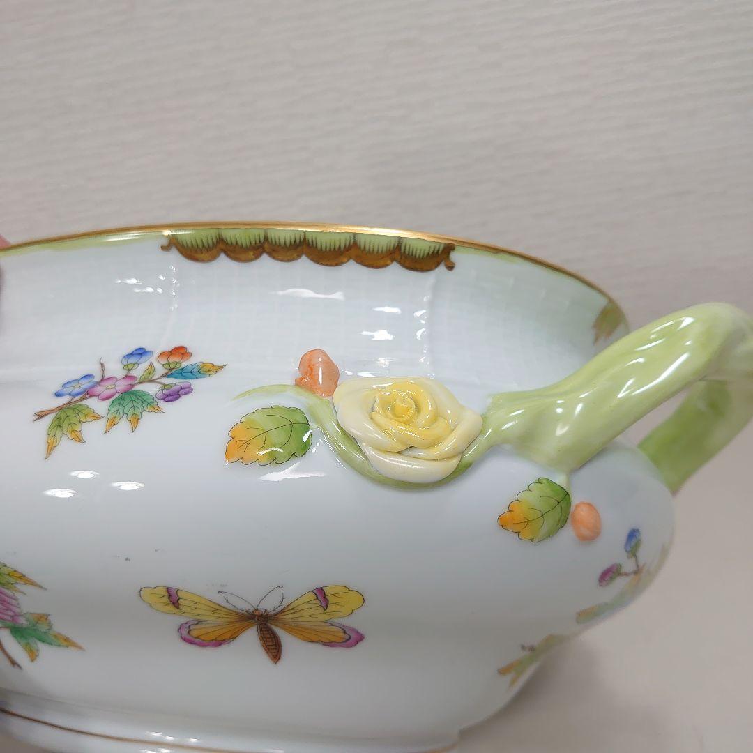 A 様 ヘレンド ィクトリアブ ケ チュリ ン 大型 陶器 ボウル 蓋なし