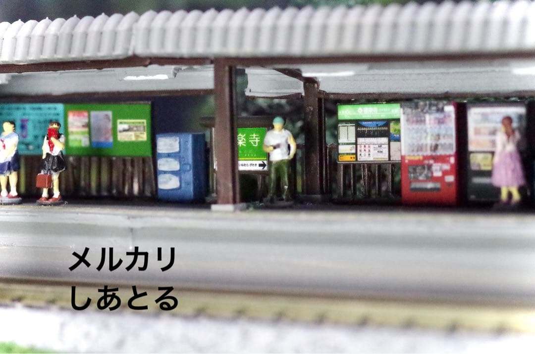 江ノ電極楽寺駅 鉄道ジオラマ展示台 Nゲージ Bトレ 鉄コレ 鉄道模型