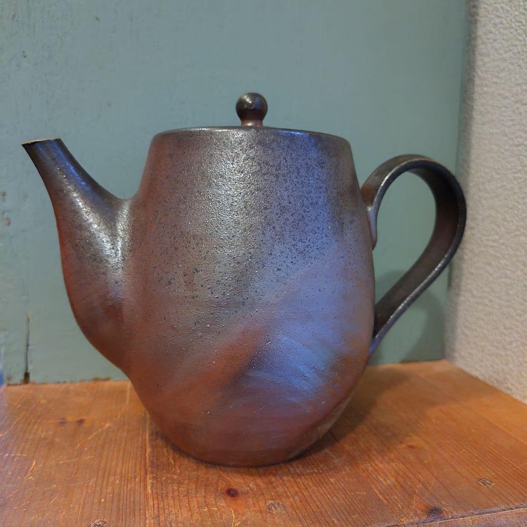 備前焼　急須　後楽窯　堀川南山　ティーポット　茶道具　茶器　岡山伝統工芸品　珈琲 bizen-sesame-teapot-mc1.jpg?v=