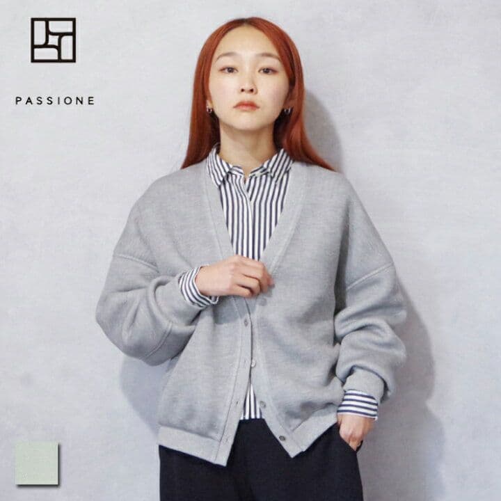 新品タグ付 パシオーネ カフネ カーディガン ミントグリーン Mサイズ