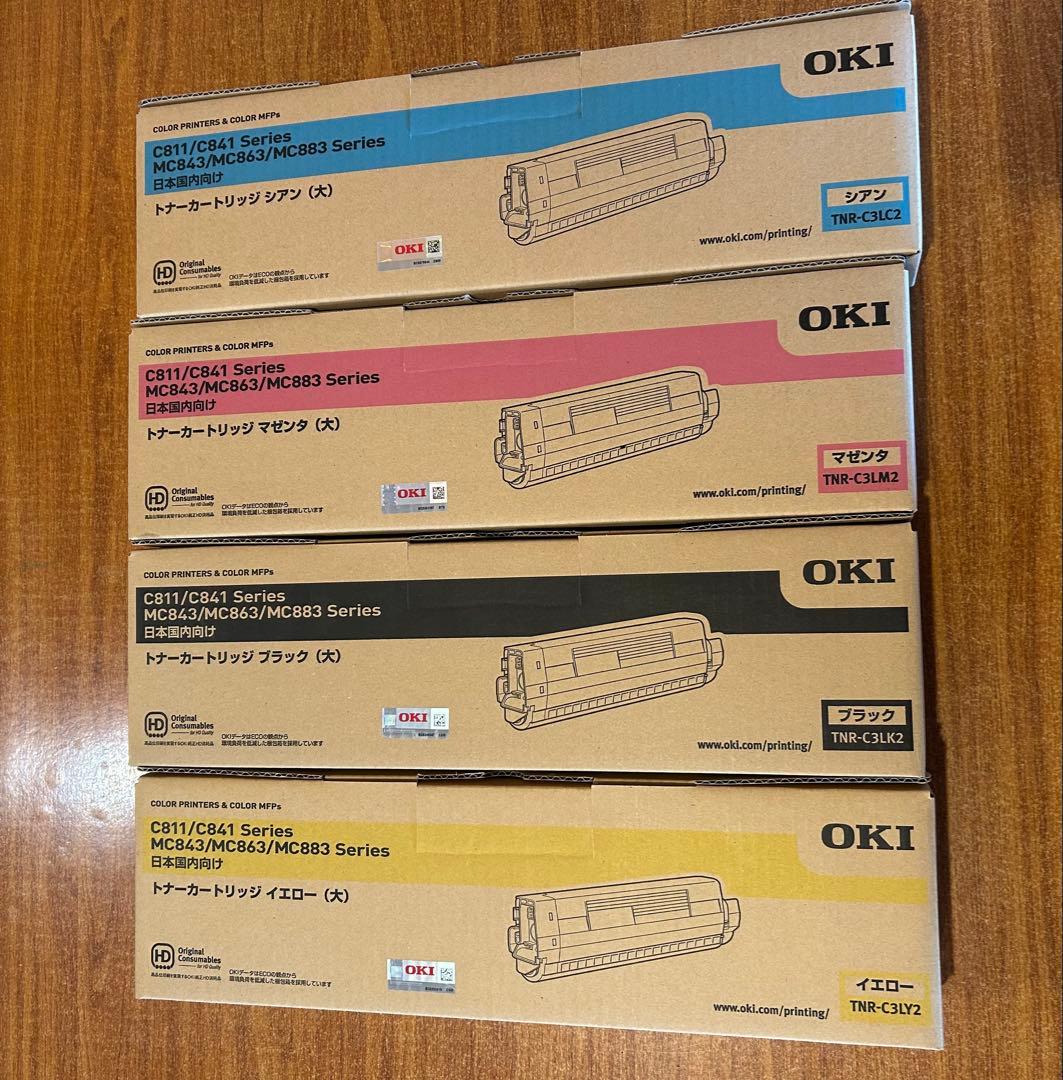 OKI 新品TNR-C3L大容量 4色セット Amazon.co.jp: OKI 純正 TNR-C3L2 トナーカートリッジ ( 大 ) 4色