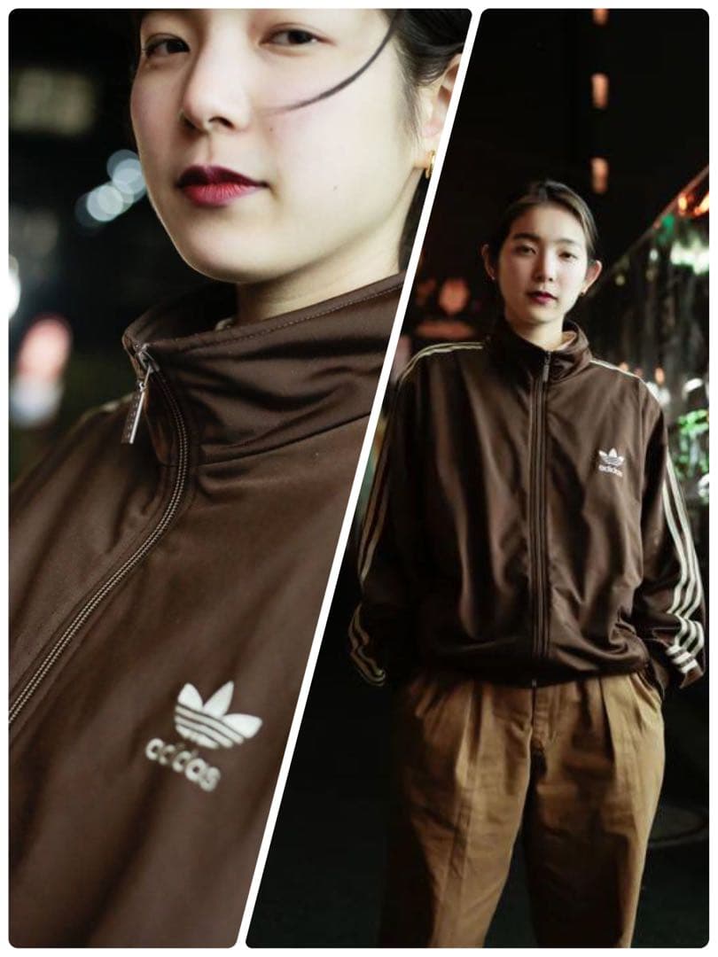 極希少配色】在原みゆ紀/adidas/トラックジャケット/ブラウン×ベージュ
