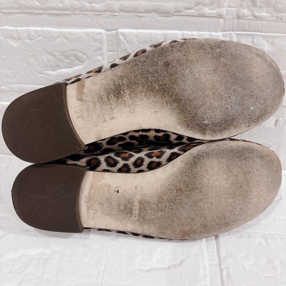 repetto レオパード柄 バレエシューズ ベルベット ベロア 37