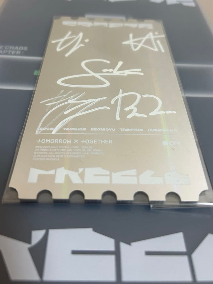 K-POP・アジア txt FREEZE LIMITED PHOTO TICKET TXT 2nd Album The Chaos Chapter Freeze Official Photocard OS