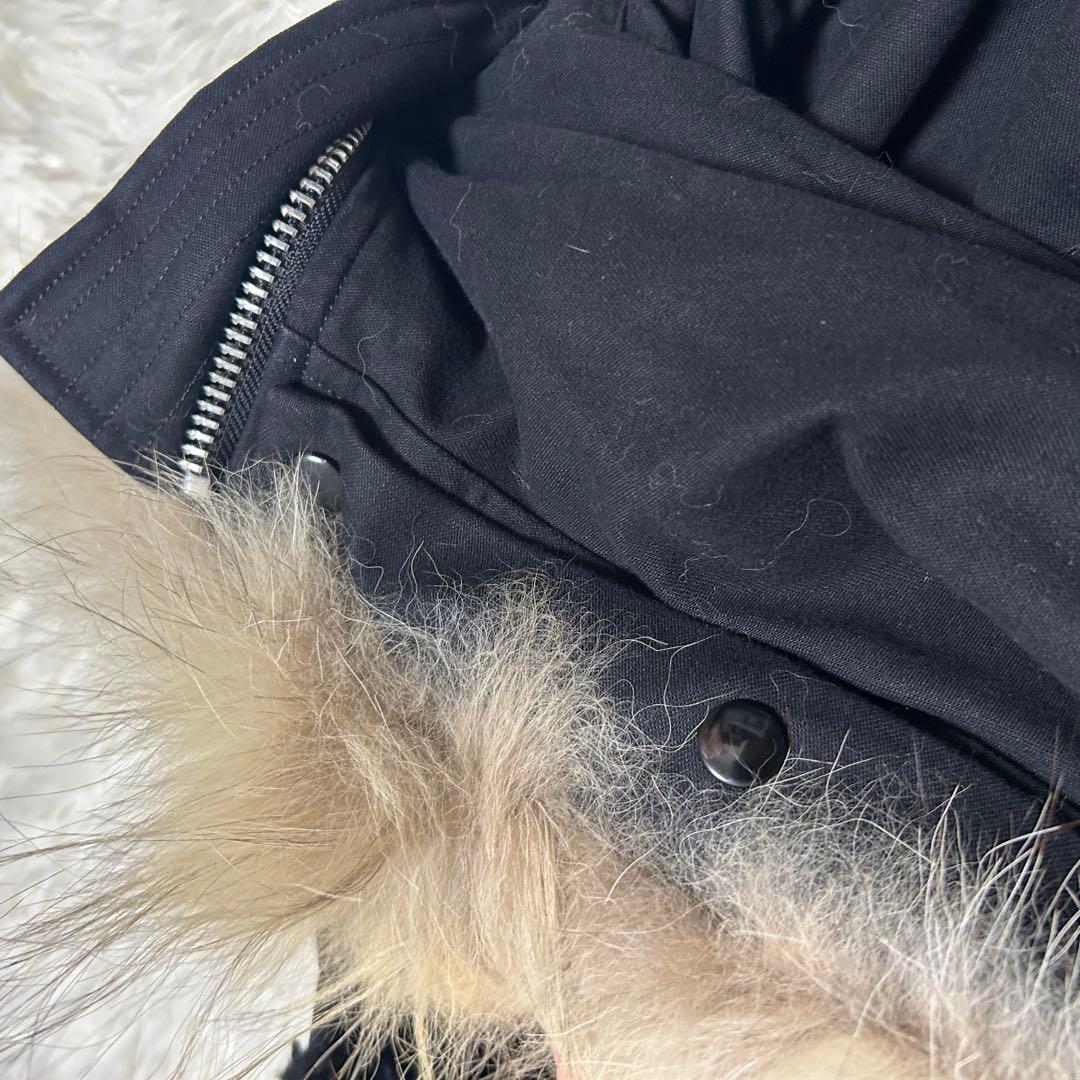 ラッドミュージシャン モッズコート N3-B ファー ブラック サイズ42