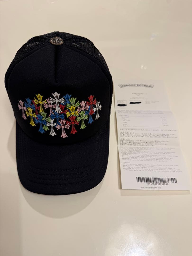 期間限定 国内正規品 クロムハーツ マルチカラー キャップ クロス トラッカー CHROME HEARTSクロムハーツマルチカラークロストラッカーキャップblack