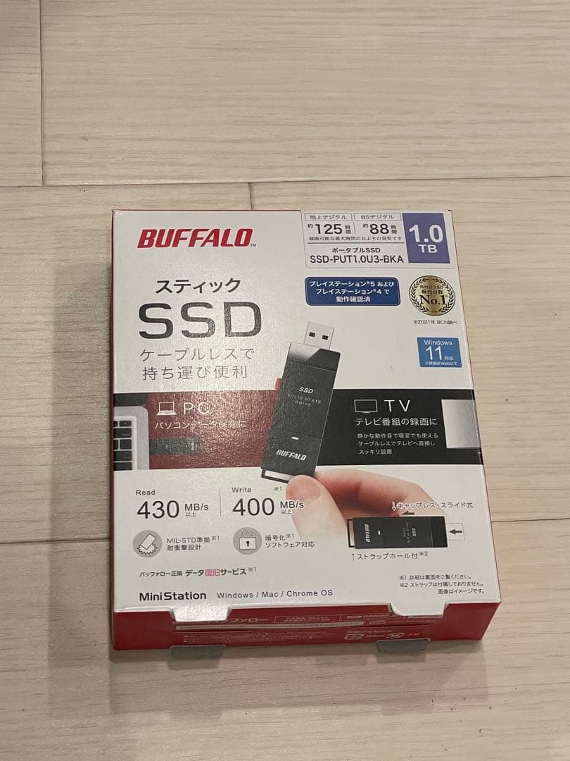 BUFFALOバッファロー外付SSD1.0TB SSD-PUT1.0U3-BKA バッファロー BUFFALO 外付けSSD SSD-PUT1.0U3-BKCを検証レビュー！外