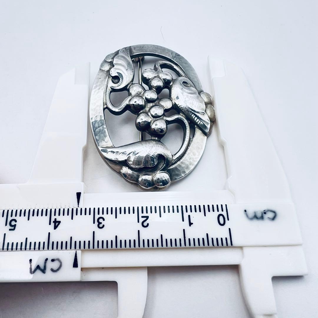 ジョージジェンセン ムーンライトグレープ 101 シルバー ブローチ