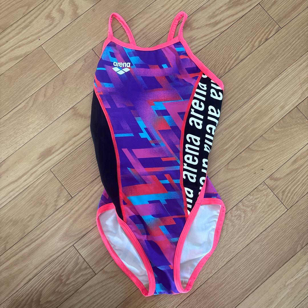 練習用水着 arena スポーツ用水着 紫 黒 ピンク SS - メルカリ
