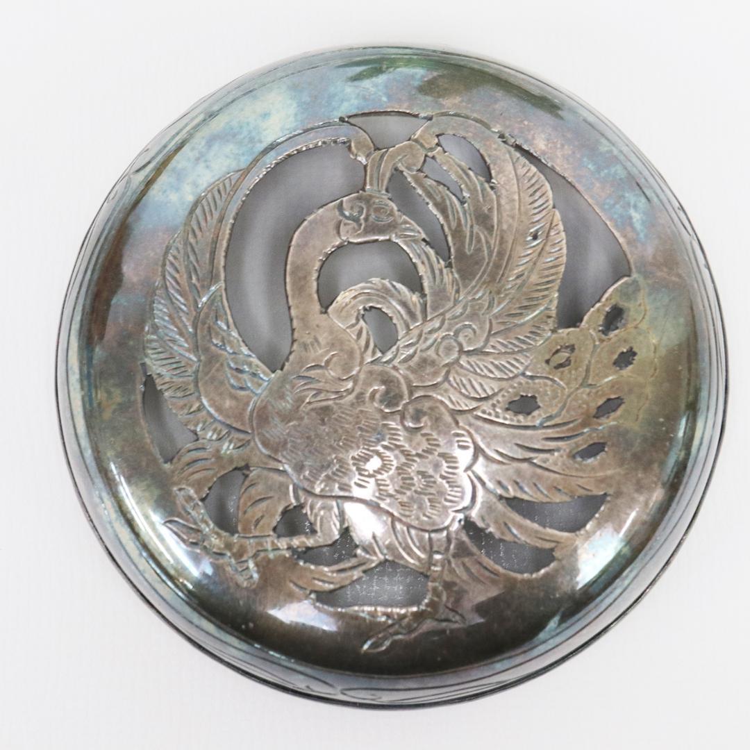 初代 諏訪蘇山 作 青磁 立耳 香炉 共箱 共布 鳳凰透火舎 帝室技芸員