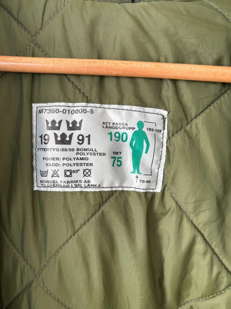 3*0様 スウェーデン軍 M90 前期 パーカー モッズ