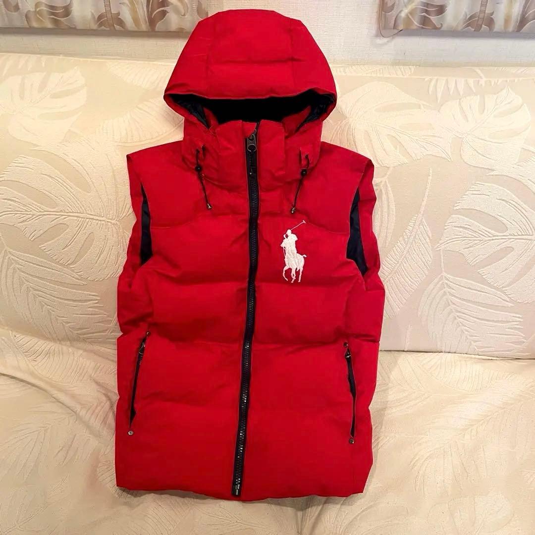 Polo Ralph Lauren ダウンジャケット 赤 レッド - メルカリ