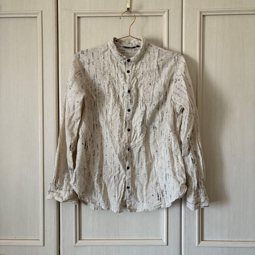 pas de calais パドカレ リネン 麻 ブラウス シャツ 長袖 - メルカリ