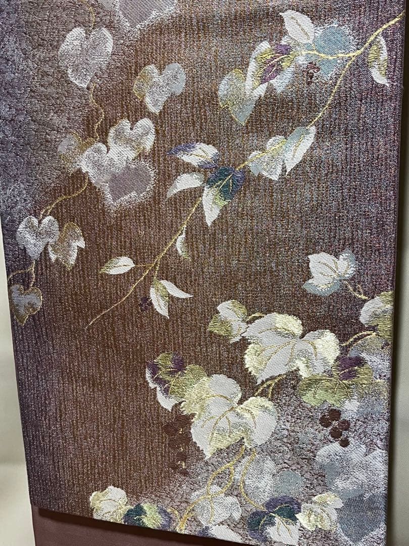 正絹 金銀糸 辻が花模様 袋帯 纐纈（こうけつ）染め風 西陣織 老舗織元