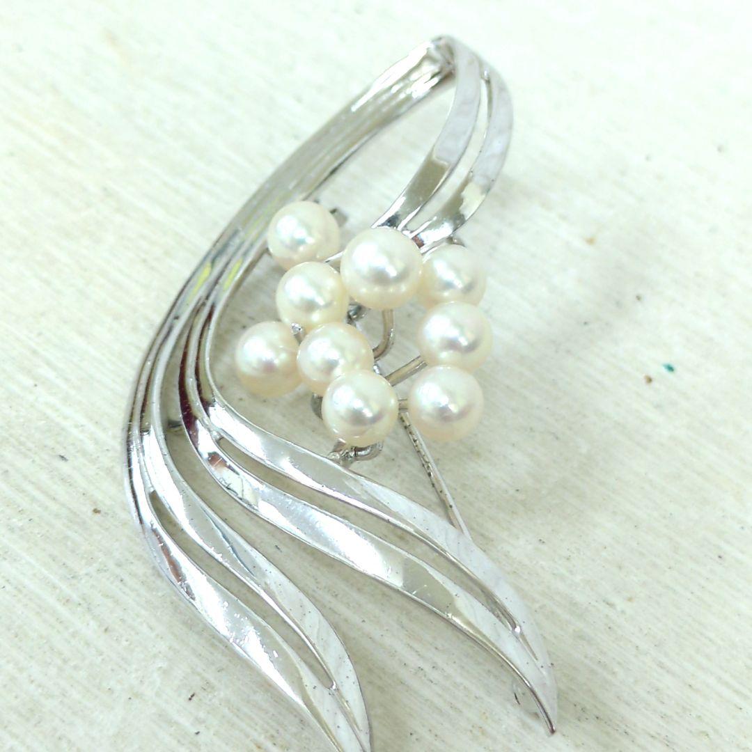 MIKIMOTO ミキモト パール 9粒 シルバー ブローチ | Einkaufen bei
