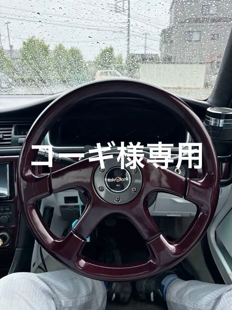 italvolanti バーガンディ ステアリング イタルボランテ ドルチェ ウッドステアリング 36.5パイ 99年製 美品