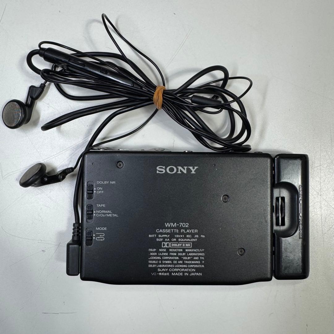d*9様 SONY WALKMAN WM-702 カセットプレーヤー 黒 ブラッ - メルカリ