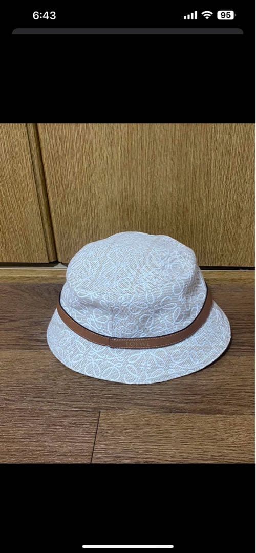 LOEWE バケットハット 59サイズ　バケットハット LOEWE（ロエベ） バケットハット 帽子 アナグラム キャンバス 表記