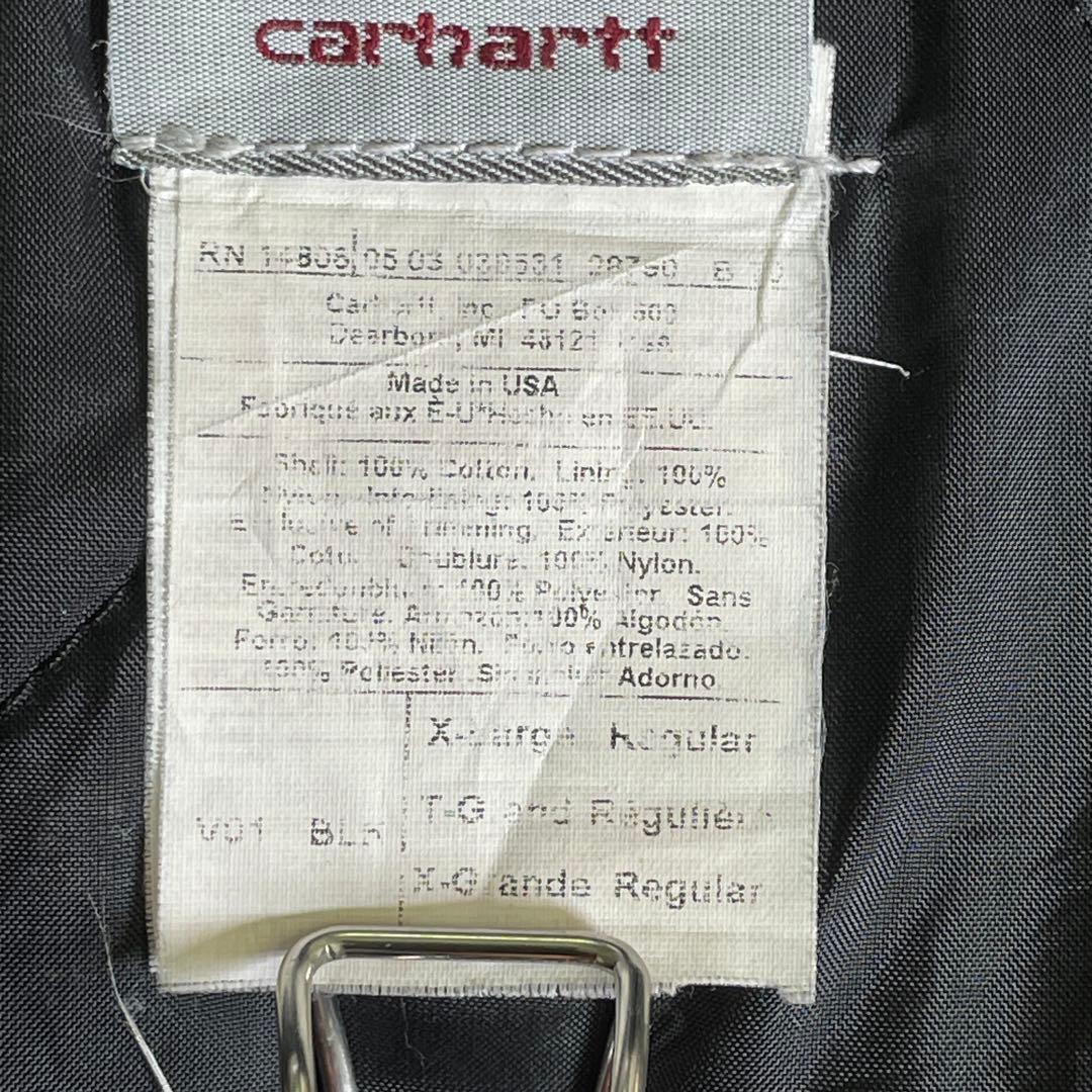 USA製◇00s carhartt【XL】ダックベスト/企業ロゴパッチ - メルカリ